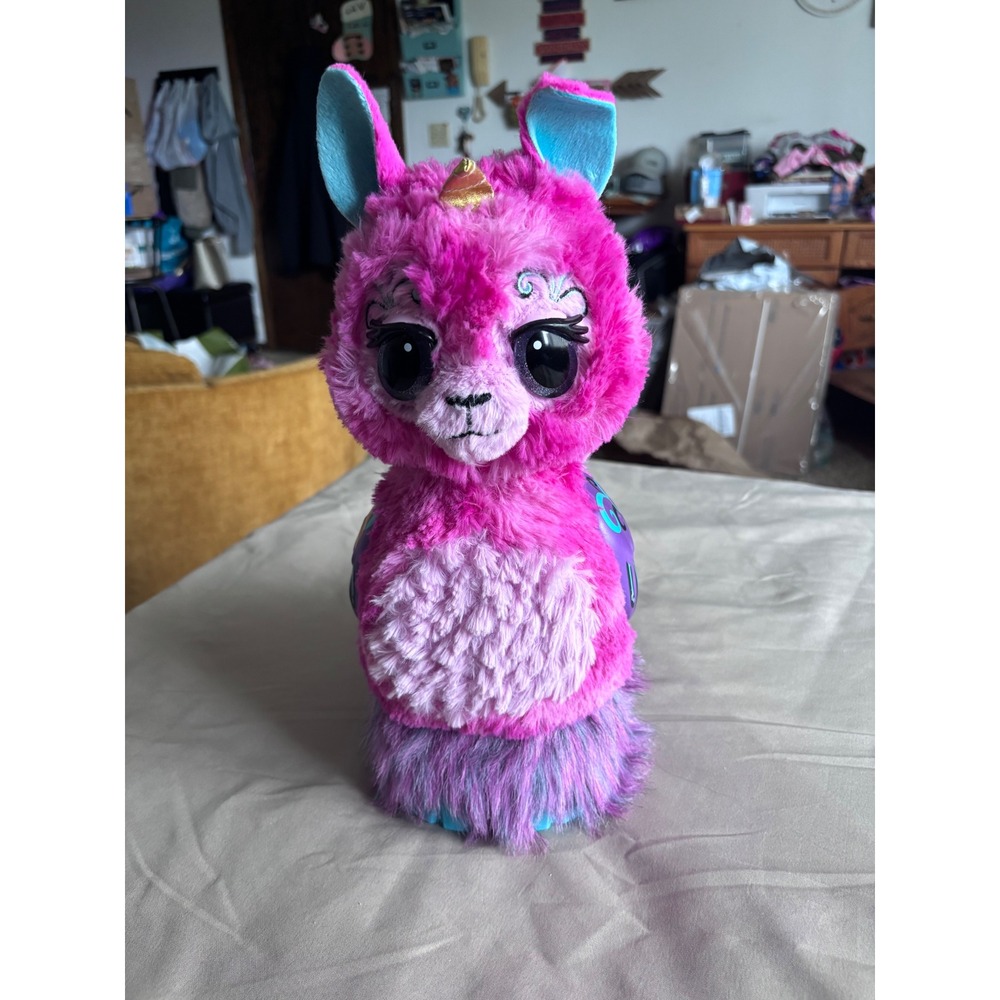 Spin Master Hatchimals Llalacorn Interactive Plush Pink Purple Llama Unicorn Toy